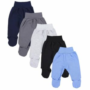 TupTam Baby Hose mit Fuß 5er Pack blau/grau