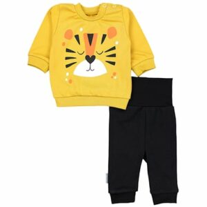 TupTam Baby Jungen Langarmshirt Babyhose Outfit 2teilig gelb