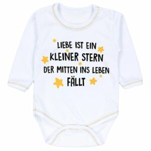 TupTam Baby Langarmbody mit Spruch Print Aufdruck Witzig weiß Modell 1