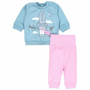 TupTam Baby Mädchen Langarmshirt Babyhose Outfit 2teilig mint