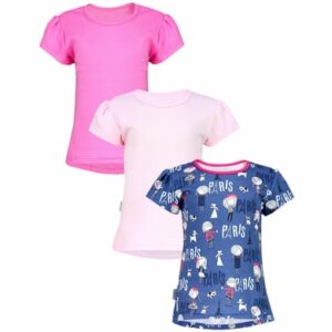 TupTam Baby Mädchen Sommer Kurzarm Shirt 3er Pack rosa-kombi