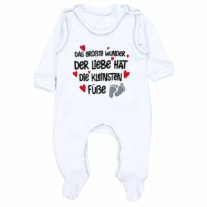 TupTam Baby Strampler Set mit Spruch weiß