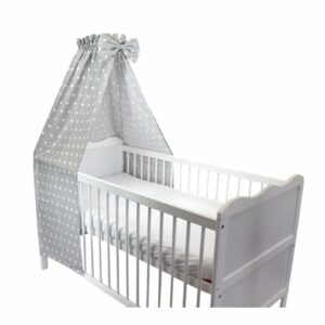 TupTam Babybett Himmel mit Schleifchen grau-kombi