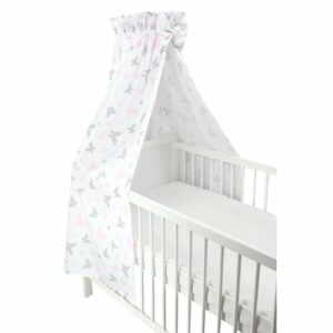 TupTam Babybett Himmel mit Schleifchen rosa/grau