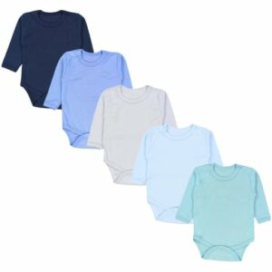 TupTam Jungen Baby Body Langarm 5er Pack blau/grün