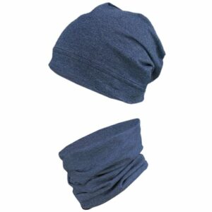 TupTam Jungen Beanie Mütze und Schlauchschal 2er Set denim