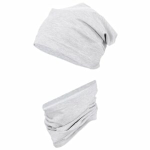 TupTam Kinder Beanie Mütze Schlauchschal Set grau