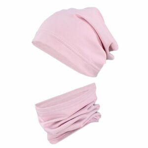 TupTam Kinder Beanie Mütze Schlauchschal Set hellrosa