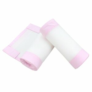 TupTam Nestchen für Babybett Gitterstäbe 3D Mesh 2er Pack rosa