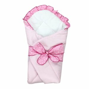 TupTam Unisex Baby Einschlagdecke mit Schleife rosa