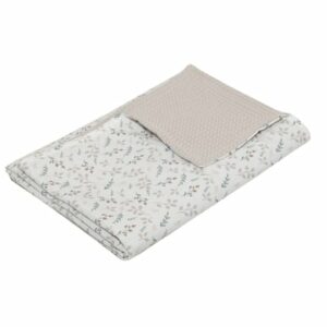 ULLENBOOM Babydecke & Kuscheldecke Waffel Floral Sand 70 x 100 cm