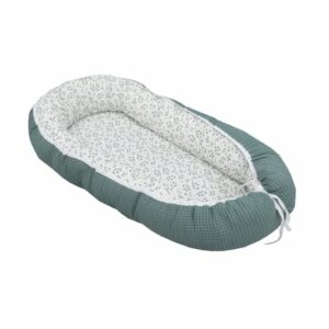 ULLENBOOM Babynest & Cocoon Waffel Motiv Floral Grün