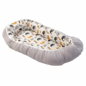 Ullenboom Kuschelnest Waffelpique Grau Faultier 55 x 95 cm