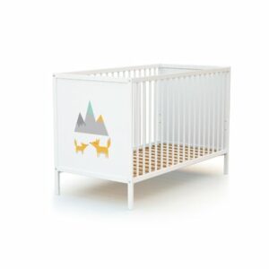 WEBABY Babybett Renard Fuchs mit Panelen weiß 60 x 120 cm