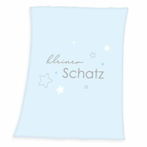 babybest® Microfaserflauschdecke Kleiner Schatz hellblau