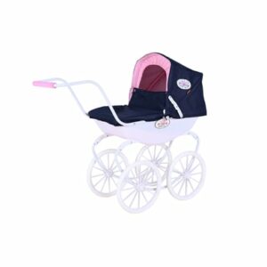 knorr toys® Puppenwagen Classic pram - navy blue/rose/princess blau