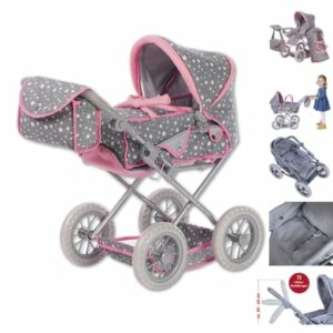 knorr toys® Puppenwagen Ruby - Star grey grau