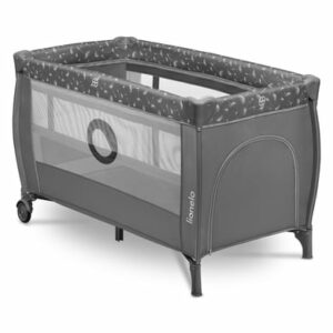 lionelo Reisebett Stefi Plus Grey White