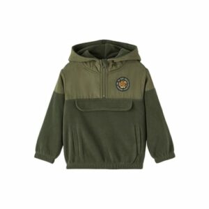 name it Fleece Anorak Nmmorm Oil Green