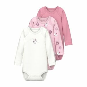 name it Langarmbody 3er Pack Parfait Pink