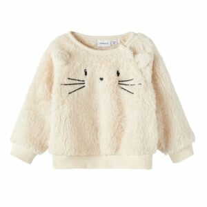 name it Langarmshirt Teddy Nbfsolvej Whitecap Gray