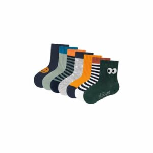 s.Oliver Socken Baby originals org. rib 7er-Pck silver pine