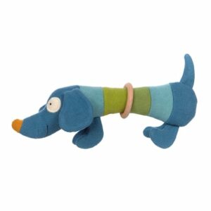 sigikid® Strick-Greifling Hund blau-grün