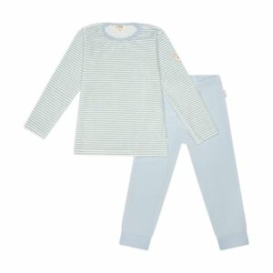 Steiff Pyjama Hellblau/Weiß