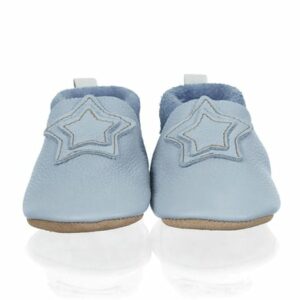 Sterntaler Baby-Krabbelschuh Leder hellblau