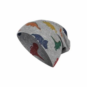 Sterntaler Slouch-Beanie Dinos silber mel.