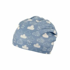 Sterntaler Slouch-Beanie Wolken blau