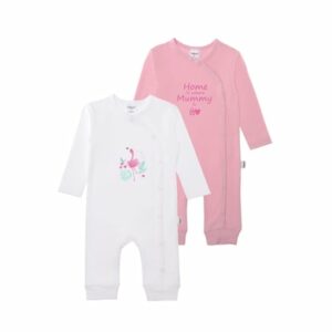 Liliput Overall 2er-Set Flamingo weiss/ rosa