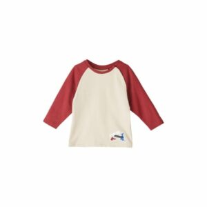 s.Oliver Langarmshirt beige/rot