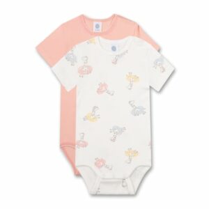 Sanetta Body Doppelpack Giraffe offwhite/rosa