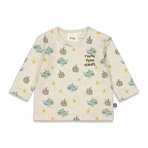 Feetje Langarmshirt Tiny Pirate Natur Melange