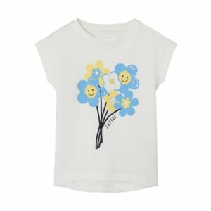 name it T-Shirt Nmfvigea White Alyssum Smiley