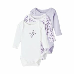 name it Langarmbody 3er Pack Purple Heather