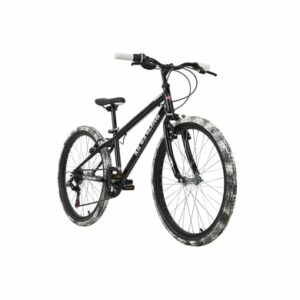 KS Cycling Kinderfahrrad 24'' Crusher Schwarz-Weiß