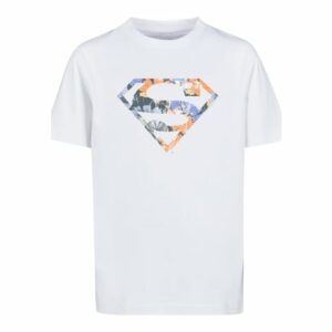 F4NT4STIC T-Shirt T-Shirt DC Comics Superman Floral Logo Superheld weiß