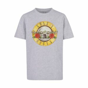 F4NT4STIC T-Shirt Guns 'n' Roses Band Vintage Classic Logo (Distressed) Black heather grey