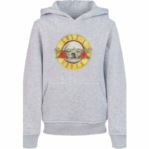 F4NT4STIC Hoodie Guns 'n' Roses Band Vintage Classic Logo (Distressed) Black heather grey