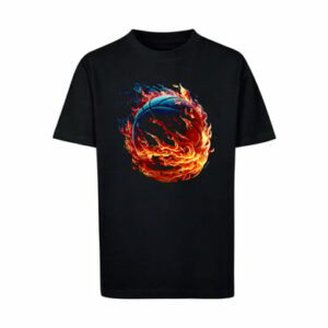 F4NT4STIC T-Shirt Basketball On Fire Sport UNISEX schwarz