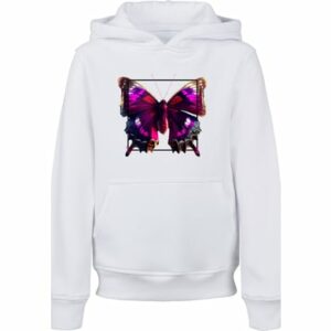 F4NT4STIC Hoodie Pink Schmetterling HOODIE UNISEX weiß