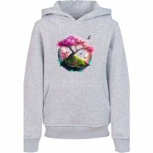 F4NT4STIC Hoodie Kirschblüten Baum Unisex Hoodie heather grey