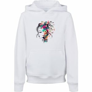 F4NT4STIC Hoodie Silhouette Bunte Blumen weiß