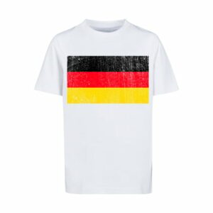 F4NT4STIC T-Shirt Germany Deutschland Flagge distressed weiß