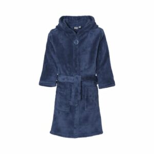 Playshoes Fleece-Bademantel uni marine