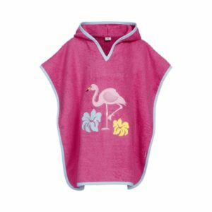 Playshoes Frottee-Poncho Flamingo pink