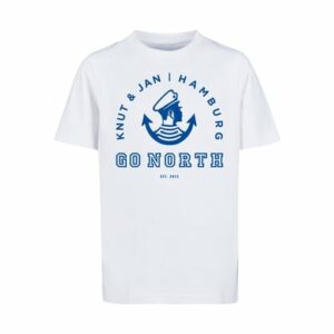 F4NT4STIC T-Shirt Go North Knut & Jan Hamburg Logo weiß