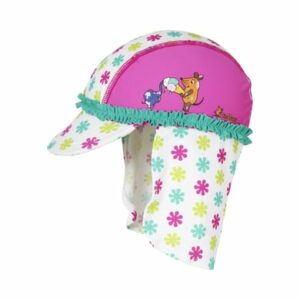 Playshoes UV-Schutz Mütze DIE MAUS Blumen weiß-rosa